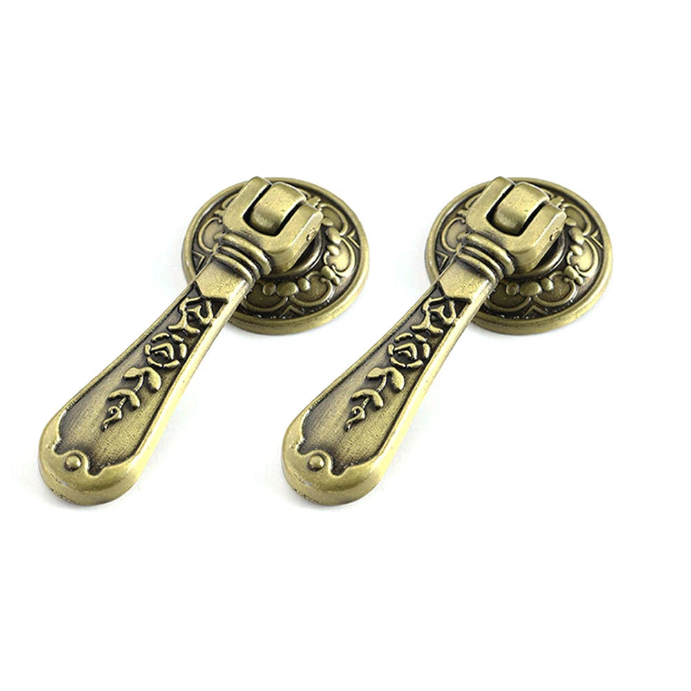 2X Antique Zinc Alloy Pull Handle Knob for Door Drawer Cabinet (No Years)