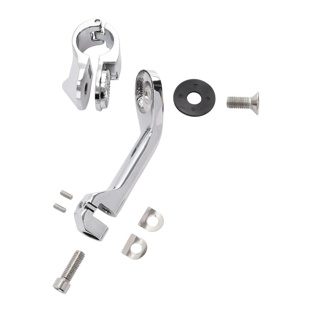 1.25" Adjustable Highway Long Angled Foot Pegs for Harley Touring
