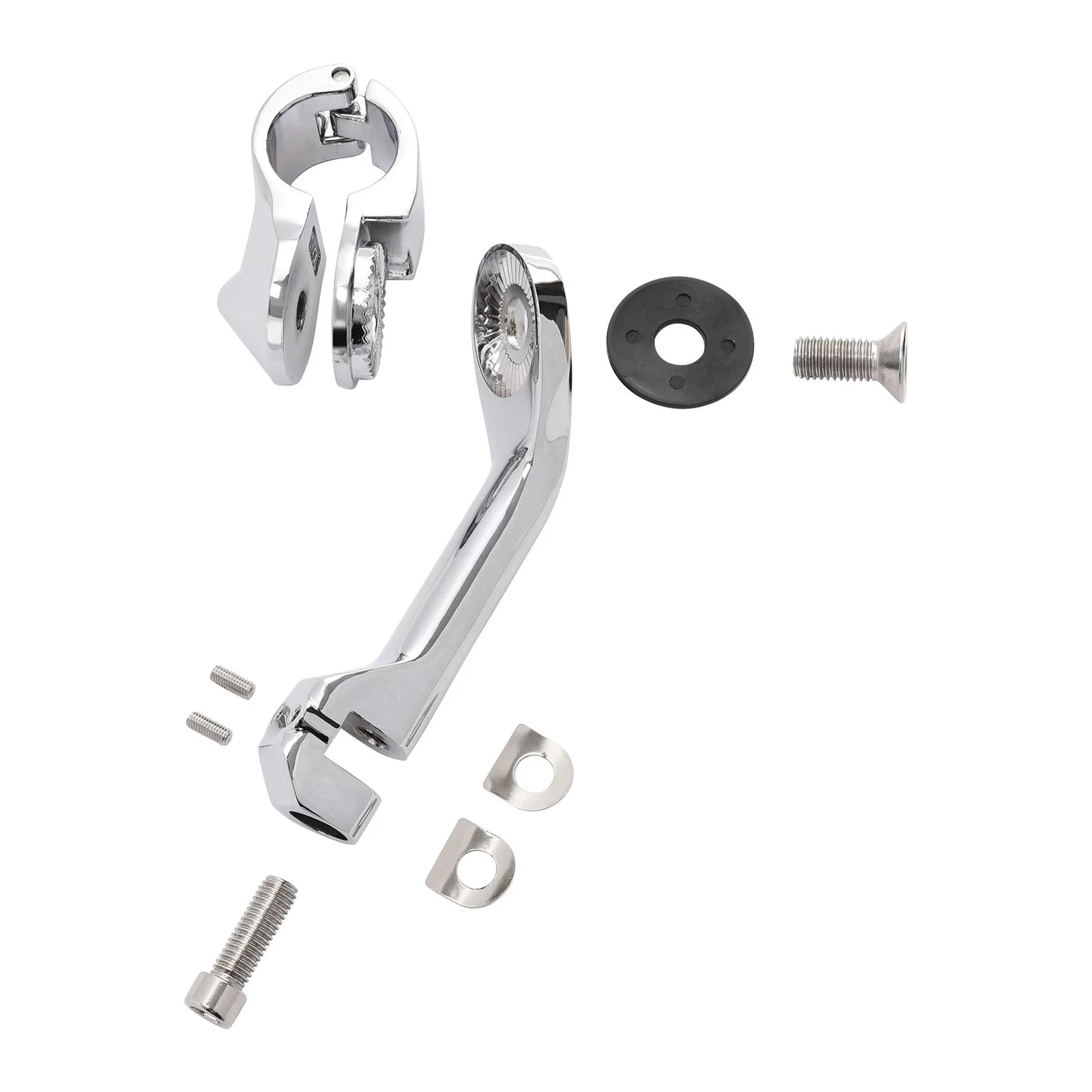 1.25" Adjustable Highway Long Angled Foot Pegs for Harley Touring