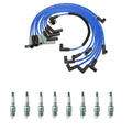 NGK Wire Set & 8 V-Power Spark Plugs for Ford E-350 F-250 F-350