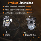 Carburetor Carb Kit for Honda VTX1300 VTX1300S (2003–2008) 6100-MEA-901 16100-MEA-A51