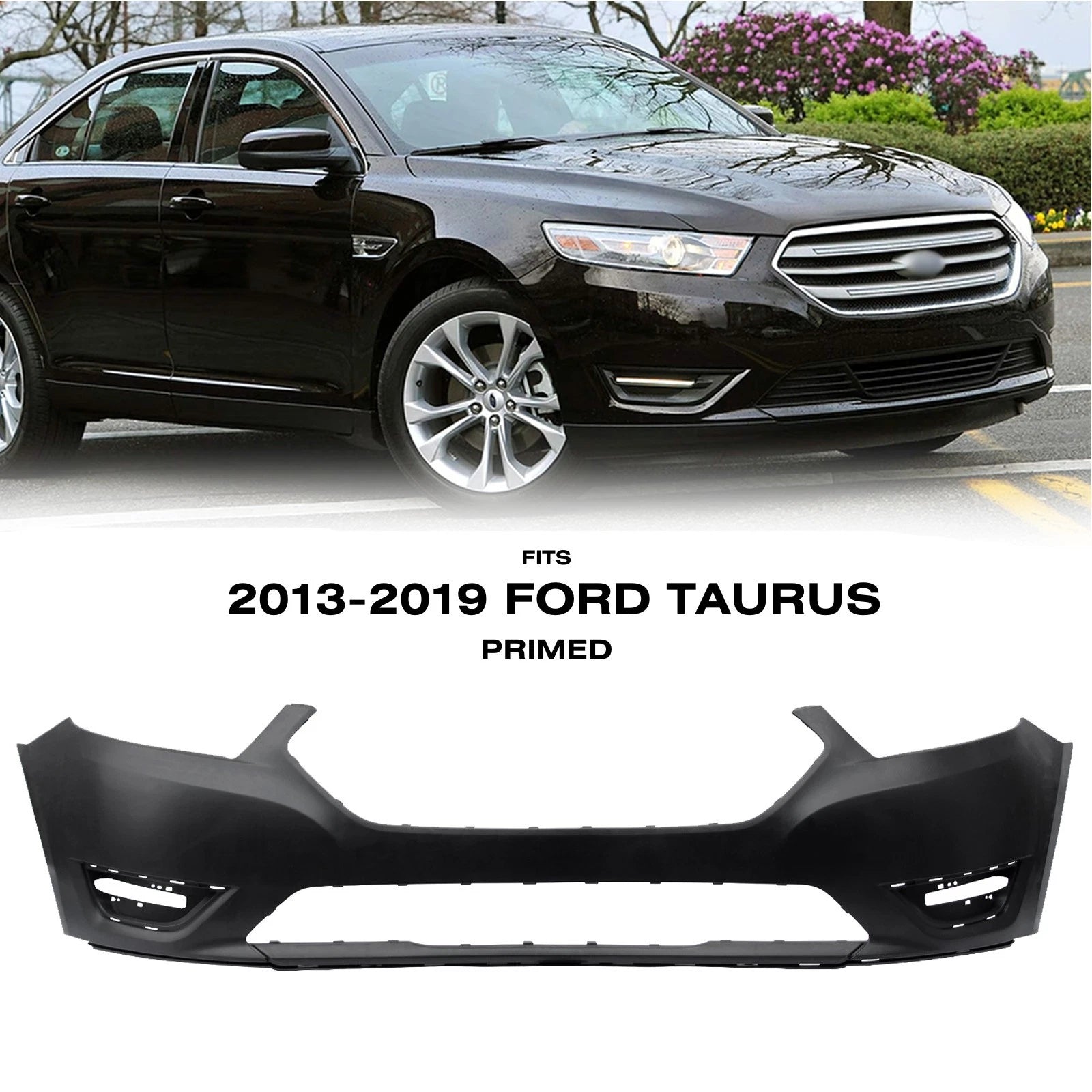 Front Bumper Cover for Ford Taurus (2013–2019) Primed Plastic