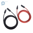 Solar Panel Extension Cable Wire Connector 12AWG for Universal Use (10ft)