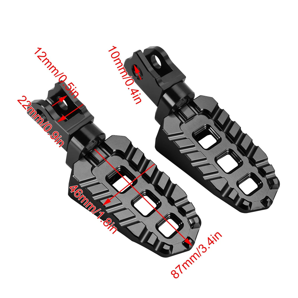 Front Footrests Foot Pegs for Kawasaki KLX230S KLX230R (2020–2025) Black