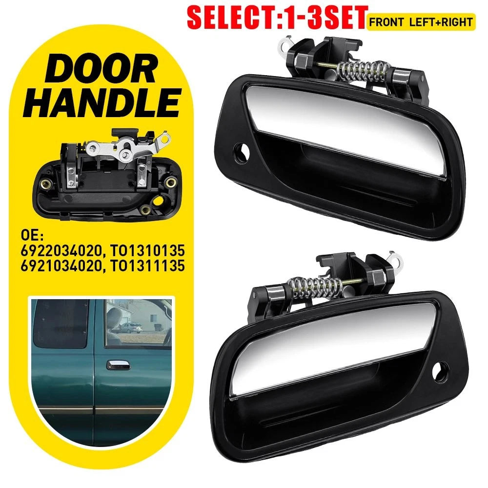 Set of 2 Chrome Front Outside Door Handles for Toyota T100 Pickup (1993–1998)