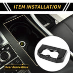 Carbon Fiber Pattern Armrest Box Rear Cup Holder Covers for Toyota Tundra (2022–2024)