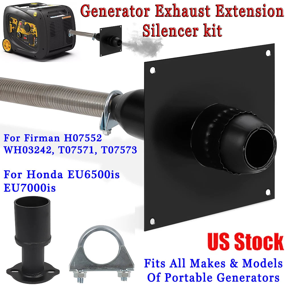 Exhaust Extension Silencer Kit for Firman Honda Generator (EU6500is) H07552 T07571