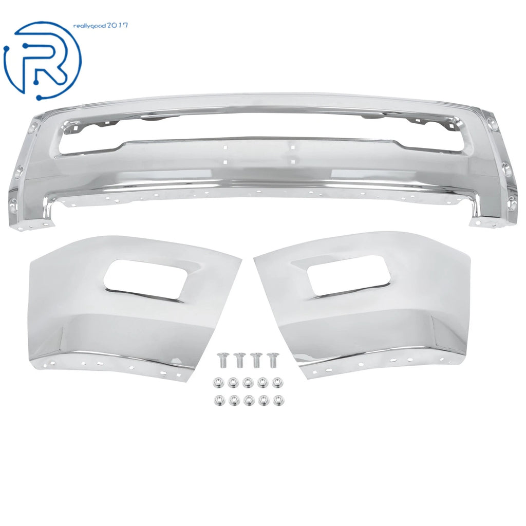 Chrome Split Front Bumper Assembly for Dodge RAM 2500 3500 (2010–2018)