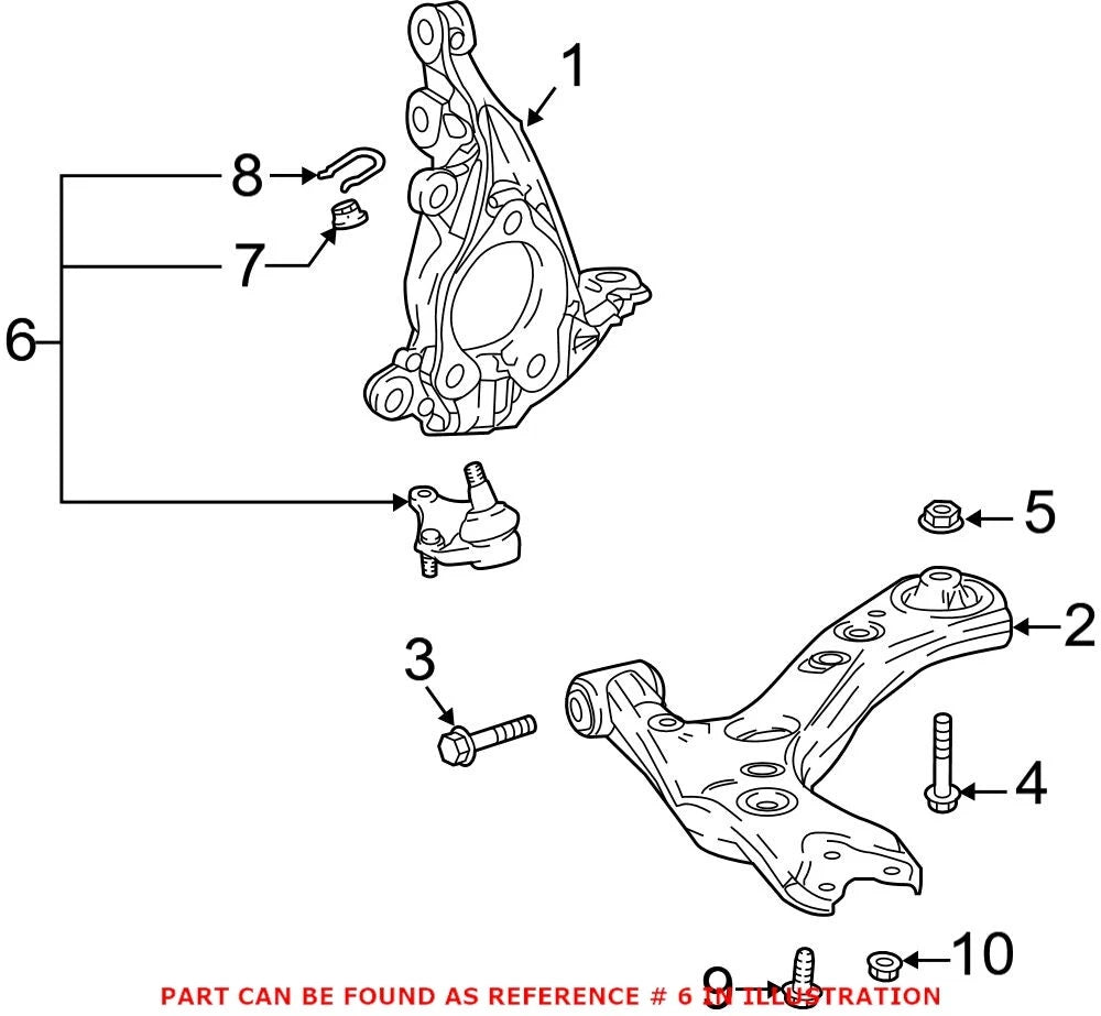 Front Suspension Ball Joint for Lexus NX200t NX300h UX200 UX250h (2015–2021)