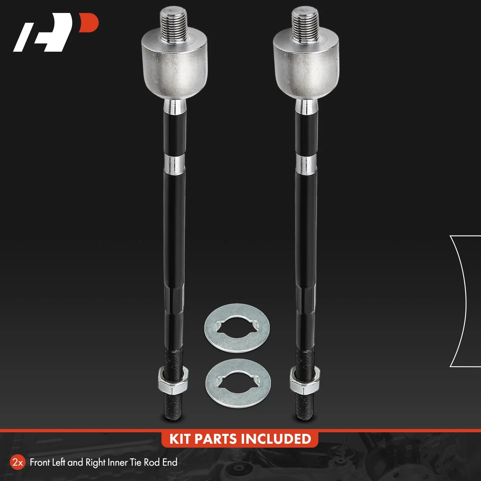 2X Front Inner Tie Rod End for Mitsubishi Diamante (1997–2004)