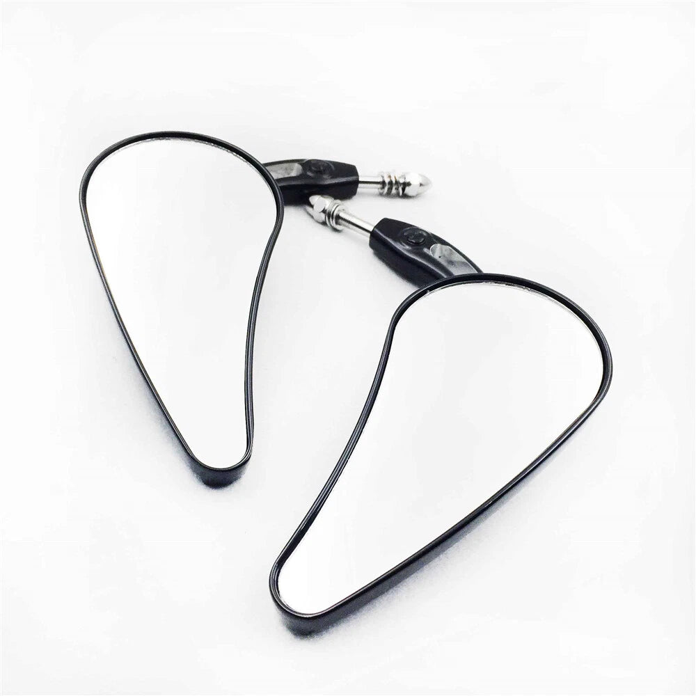 Black Raindrop Racing Mirrors for Harley Iron 883 1200 Custom Roadster (2004–2023)