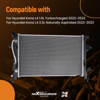 Cooling Radiator for Hyundai Kona 1.6L 2.0L (2022–2023) 25310J9910