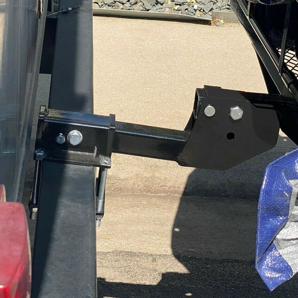 4" Square RV Bumper Receiver Adapter for Hitch Mount Bike Rack Carrier
