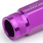 20 PCS Open End M12x1.5 50mm Tall Purple Aluminum Lug Nuts + Adapter