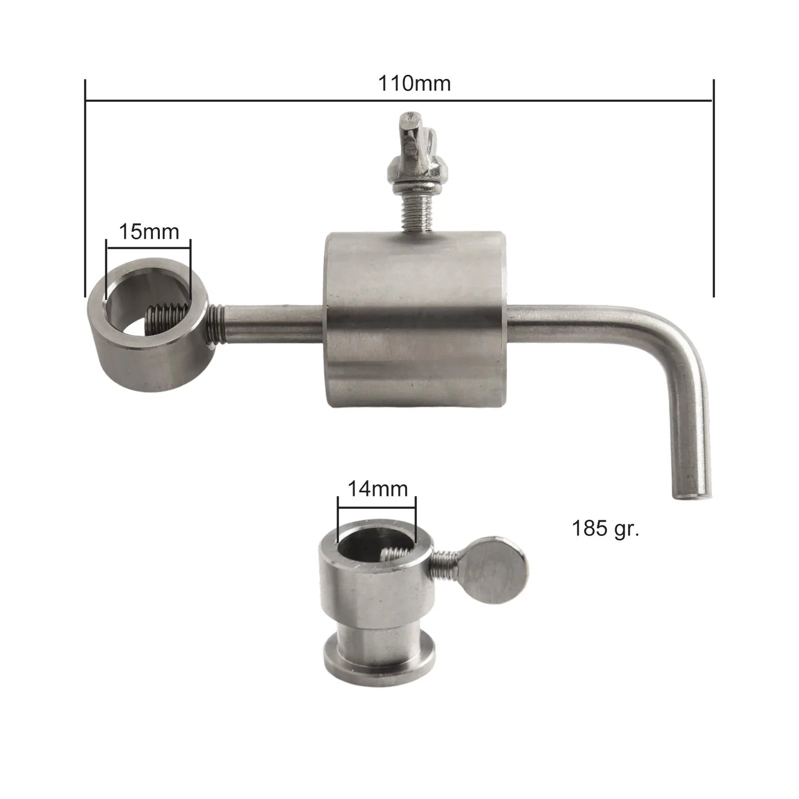 Rotisserie Skewer BBQ Rod with Weight Counterbalance for Professional Use