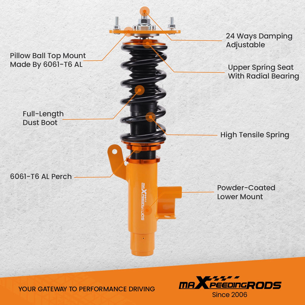 Adjustable Coilovers Suspension Kit for Mazda 3 (2004–2013)
