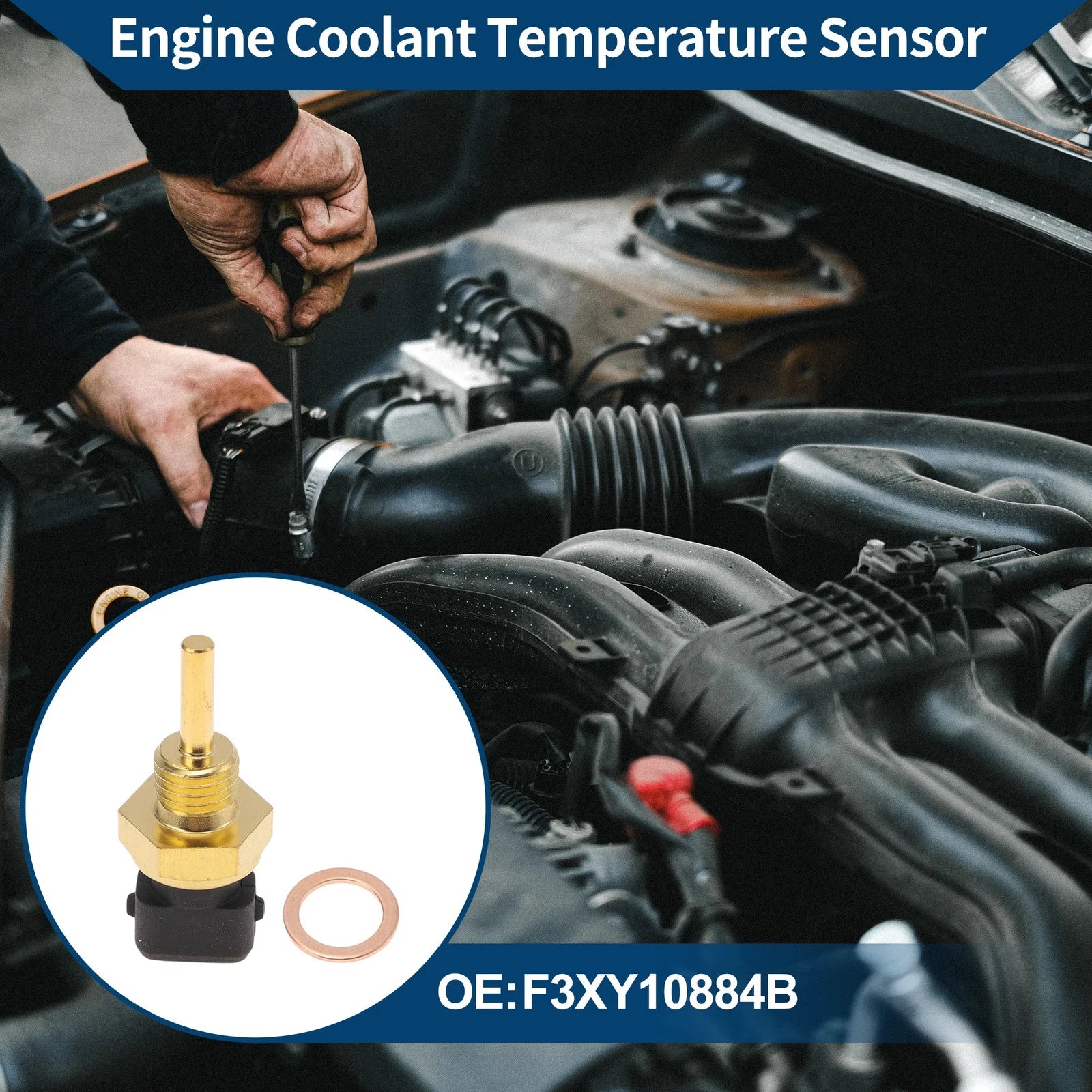 Engine Coolant Temperature Sensor for Ford (F3XY-10884-B)
