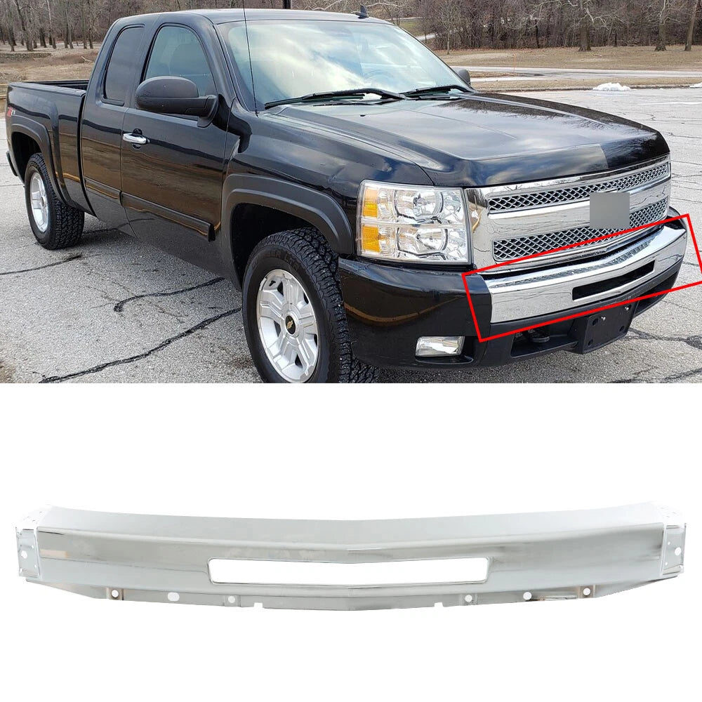 Chrome Steel Front Bumper Impact Bar for Chevy Silverado 1500 (2007-2013)