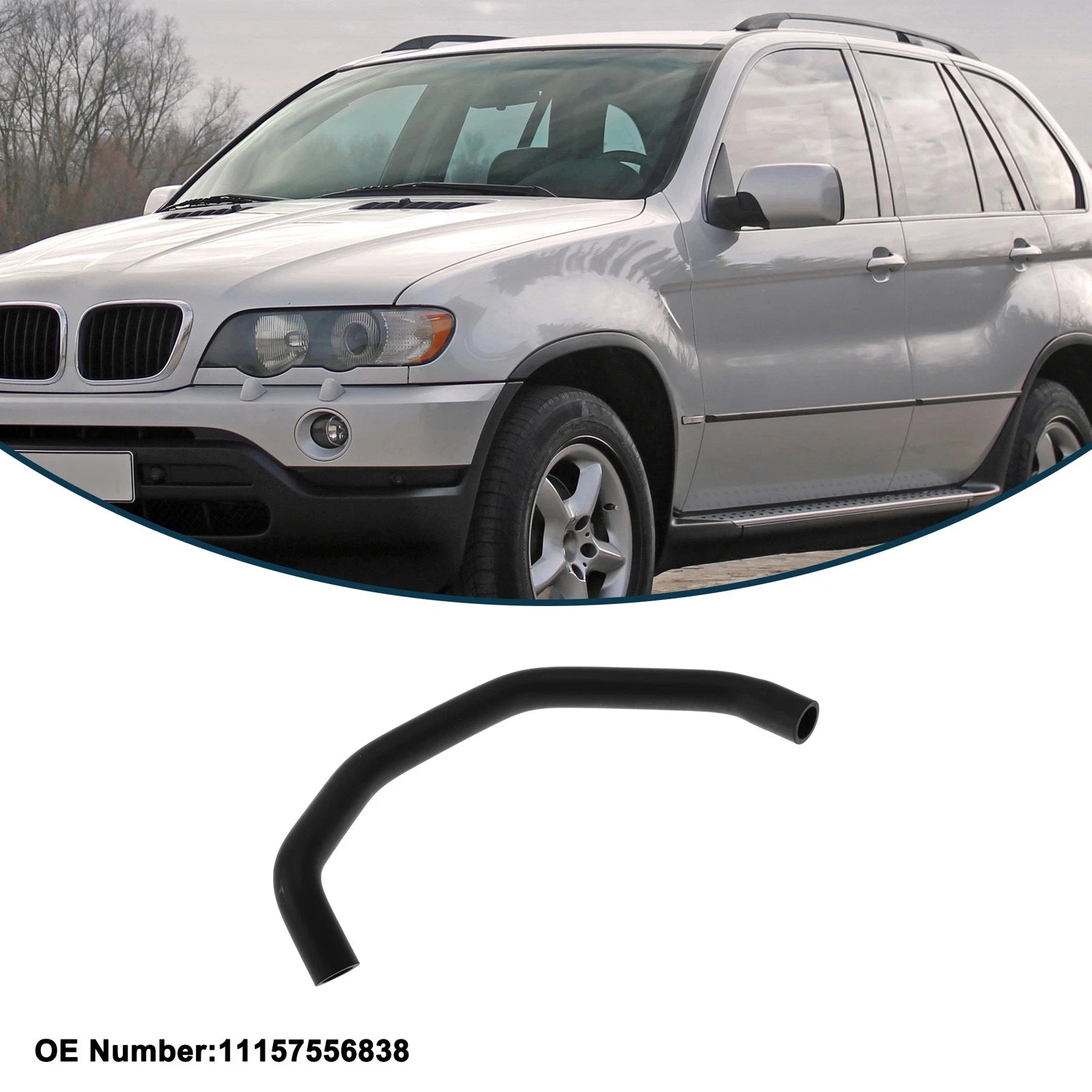 Radiator Hose for BMW X5 (2000–2005) No. 11157556838 Rubber Coolant Pipe
