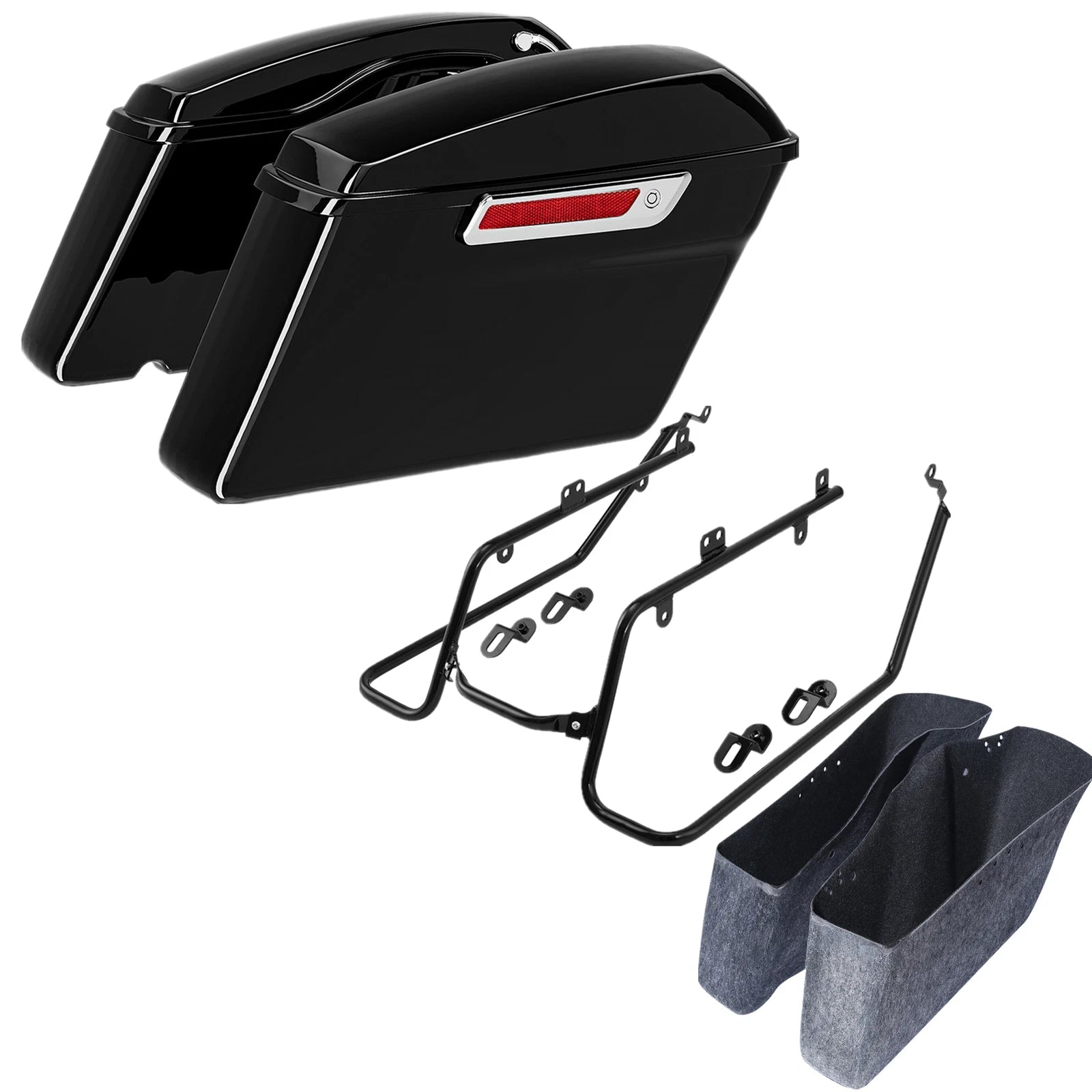 Hard Saddlebags & Conversion Brackets Kit for Harley Dyna Street Bob (2008–2017)