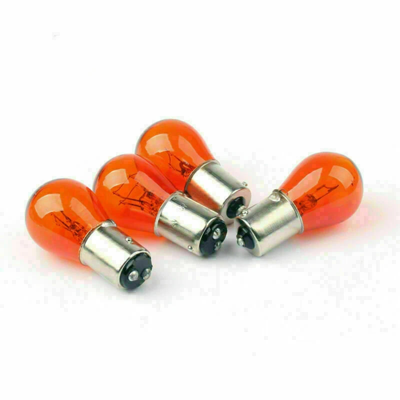 4X Turn Signal Lens Bulbs for Softail Dyna Sportsters (2002–Present) Orange T9