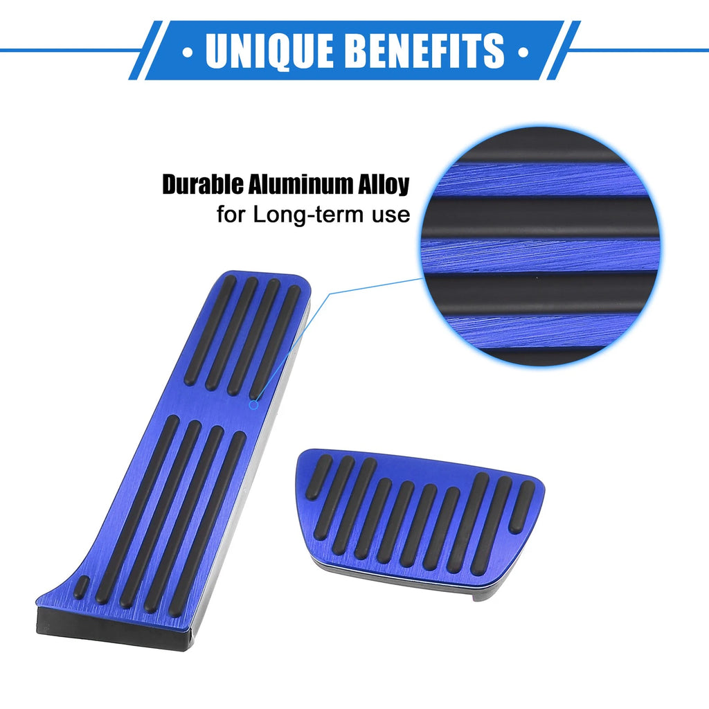 3pcs Gas Accelerator Brake Foot Rest Pedal for Toyota RAV4 (2019–2021) Blue