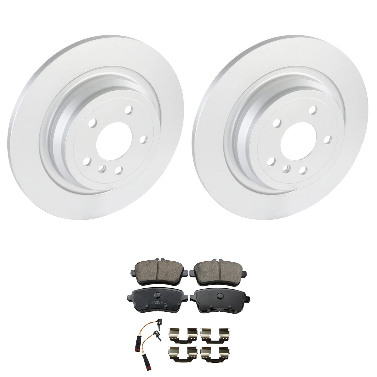 Set of 2 Bosch QuietCast Rear Rotors & Akebono Ceramic Pads for X166 GLE350