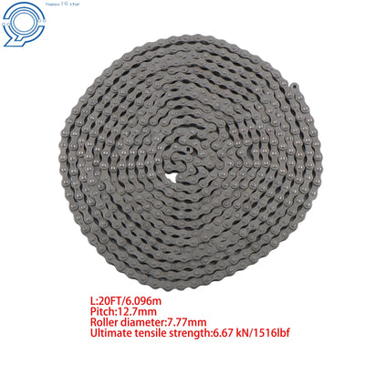 #41 1/2" Pitch Roller Chain 20ft with 2 Master Links for