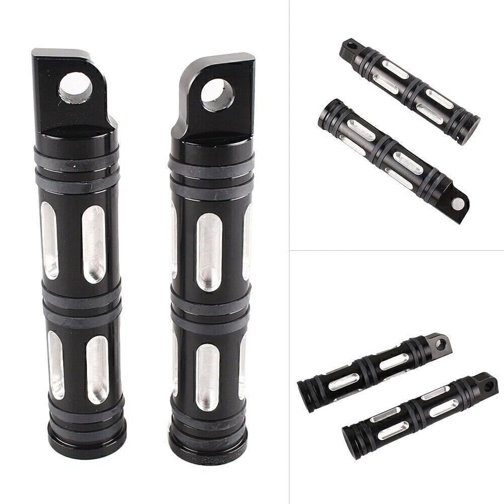 Foot Pegs for Harley Davidson XL883N FXCW (2004–2023) Black Aluminum CNC