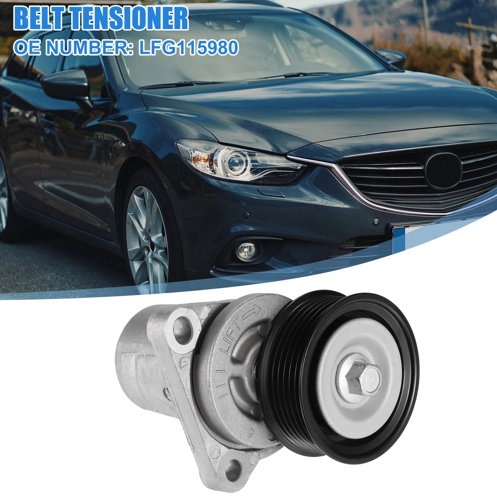 Serpentine Belt Tensioner for Mazda 3 2.3L 2.5L (2010–2013) No.LFG115980
