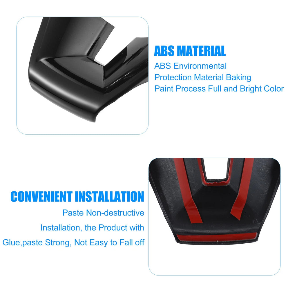 Steering Wheel Cover Trim for Chevrolet Cruze (2010–2015) Black ABS Plastic