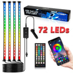 RGB LED Interior Atmosphere Strip Lights for Car (Bluetooth, Remote Control)