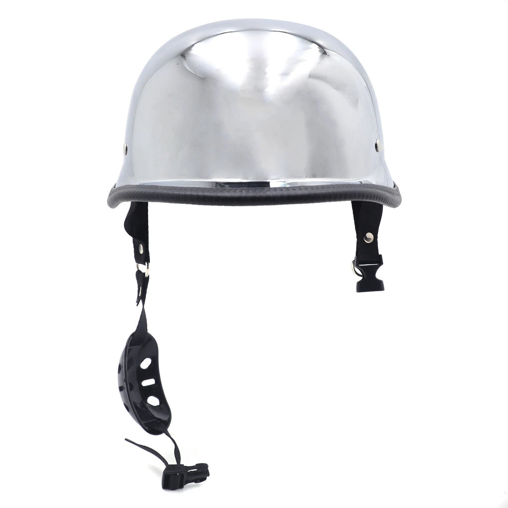 Silver DOT Half Face Helmet for Motorcycle (L Size)