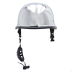 Silver DOT Half Face Helmet for Motorcycle (L Size)