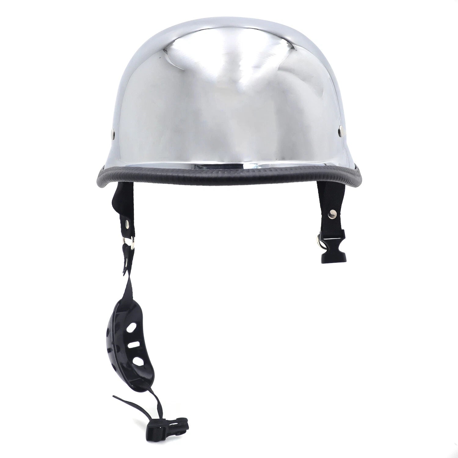Silver DOT Half Face Helmet for Motorcycle (L Size)