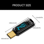 USB C Tester 240W 2 Pack with LED Display for Power Monitoring