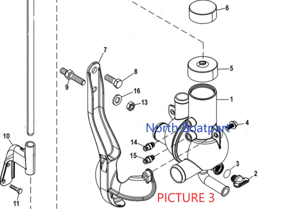 Water Distribution Housing Assy 863631T1 for Mercury Mercruiser