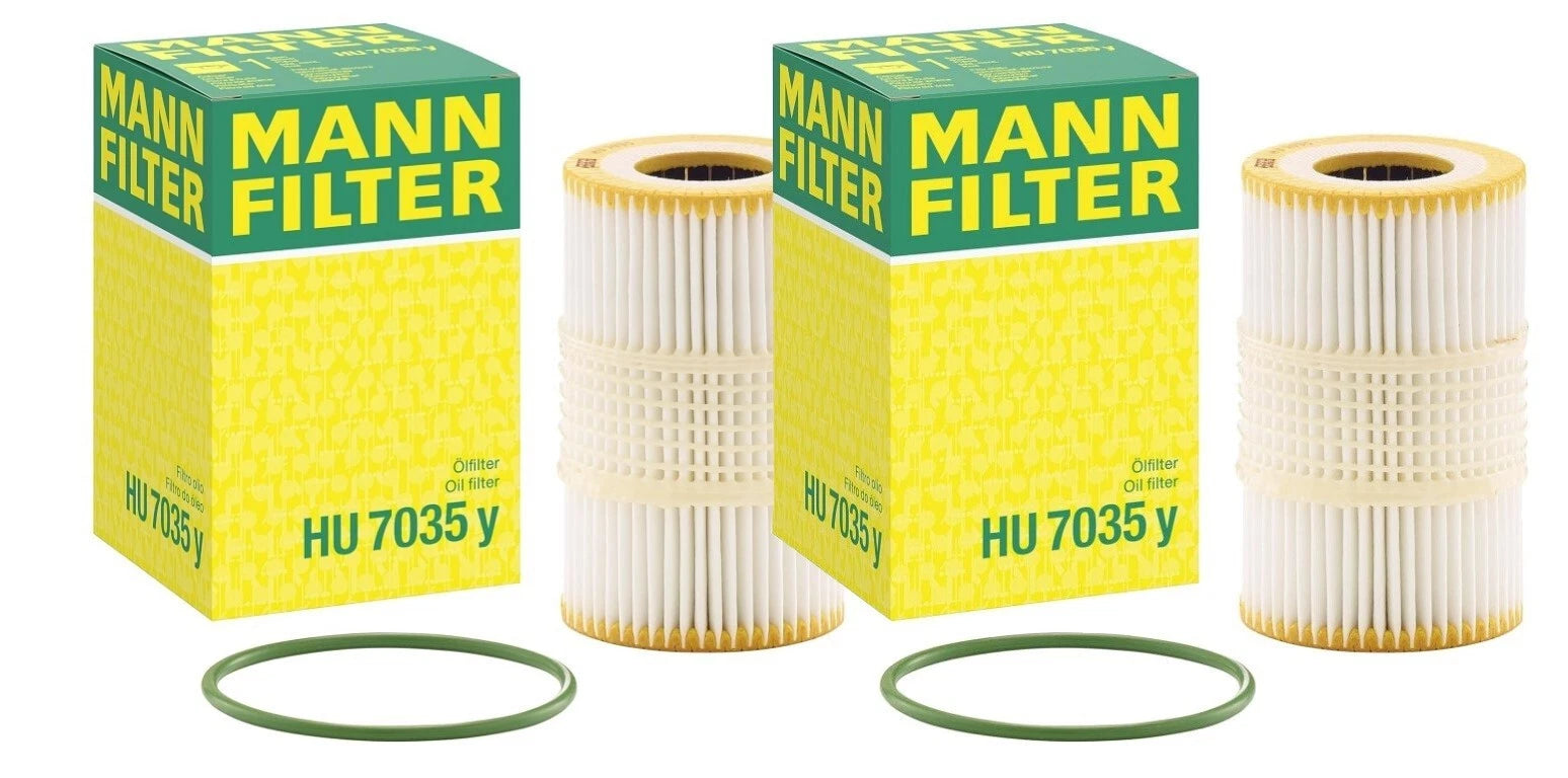Set of 2 Engine Oil Filters HU 7035 for Audi A6 A7 A8 Quattro Q7