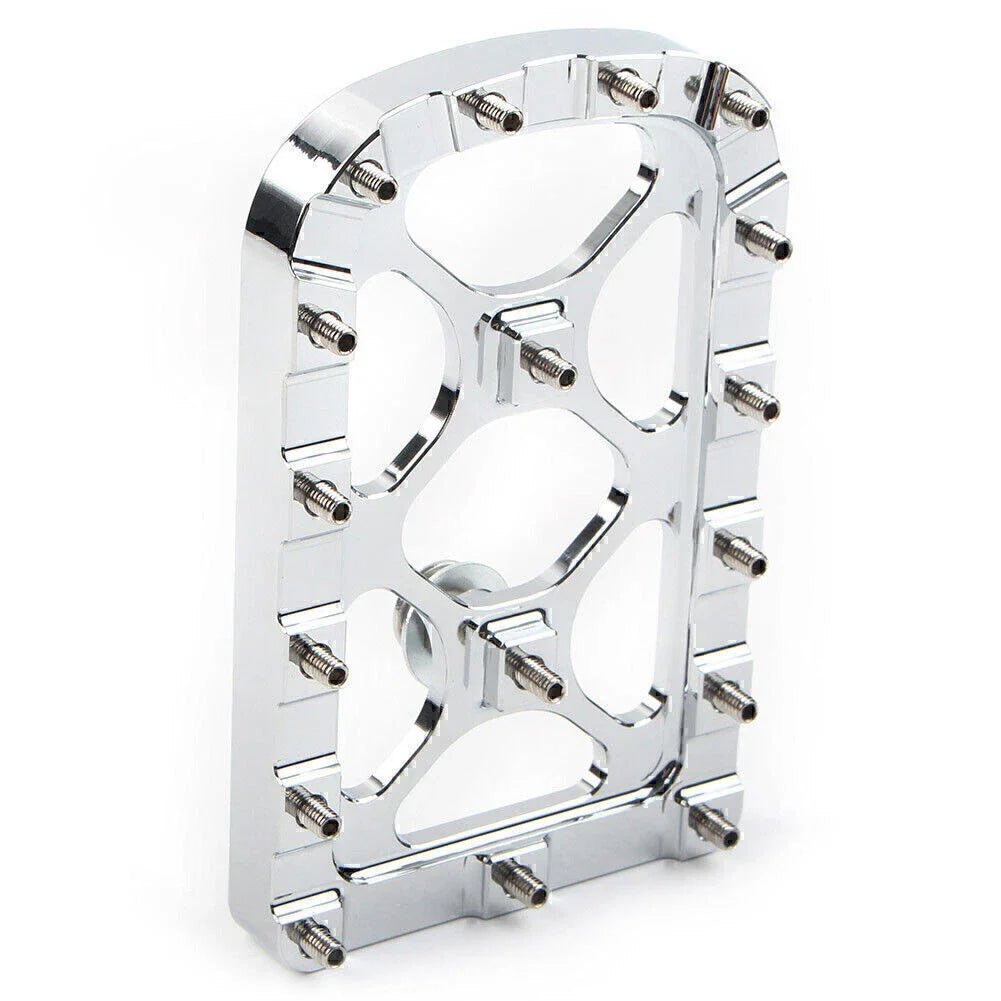 CNC Chrome MX Style Large Brake Pedal Pad Cover for Harley Electra Glide, Softail