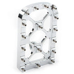 CNC Chrome MX Style Large Brake Pedal Pad Cover for Harley Electra Glide, Softail