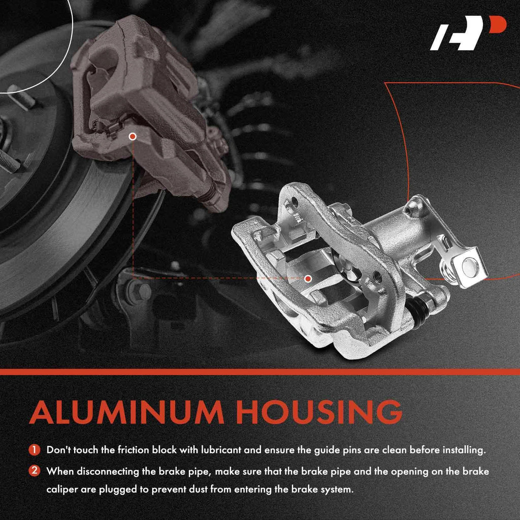 Rear Disc Brake Caliper & Ceramic Brake Pad Set for Kia Rio