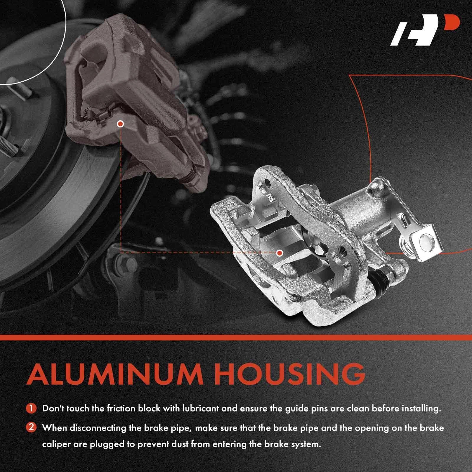 Rear Disc Brake Caliper & Ceramic Brake Pad Set for Kia Rio