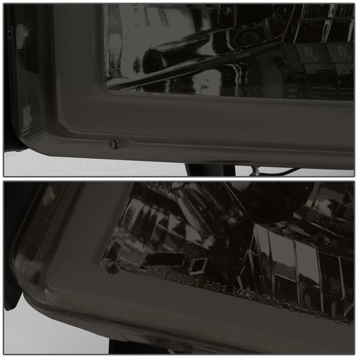 Smoked/Amber Corner LED DRL Headlight for RAM 1500 2500 3500 (1994–2002)