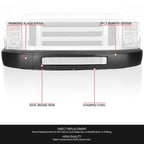 3-Piece Front Bumper Face Bar for Ford E-150 E-350 E-450 (2008–2019)