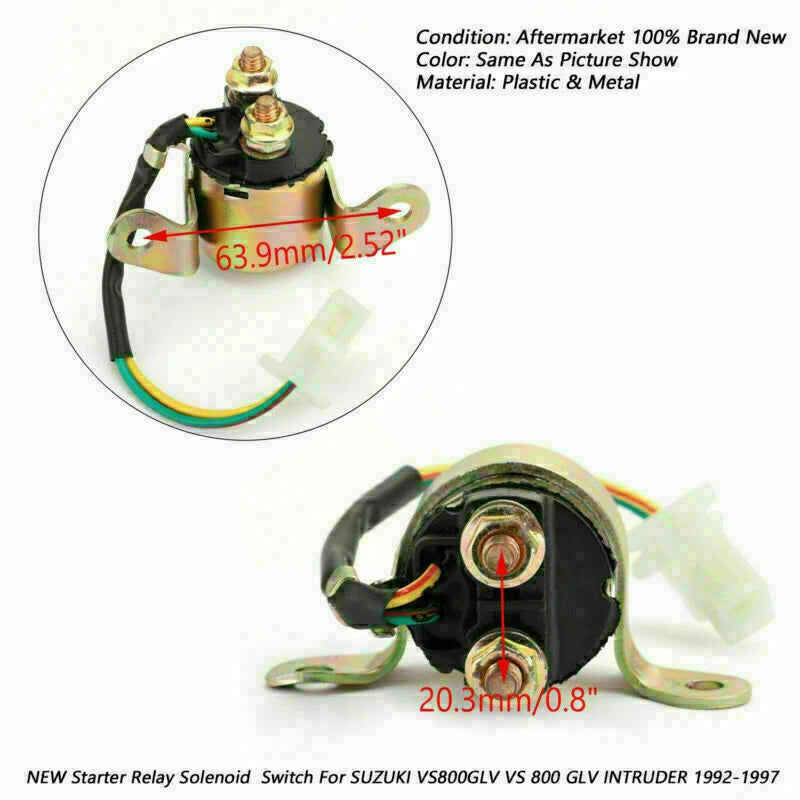 Starter Solenoid Relay for Suzuki VS800GLV Intruder (1992–1997) T9
