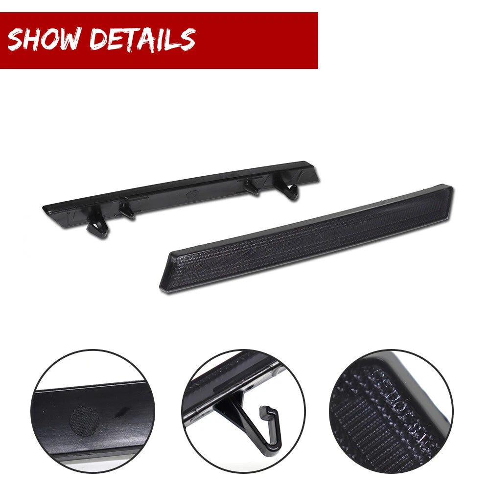 Smoked Black Lens Rear Bumper Reflector Tail Lights for Cadillac XTS (2013–2017)