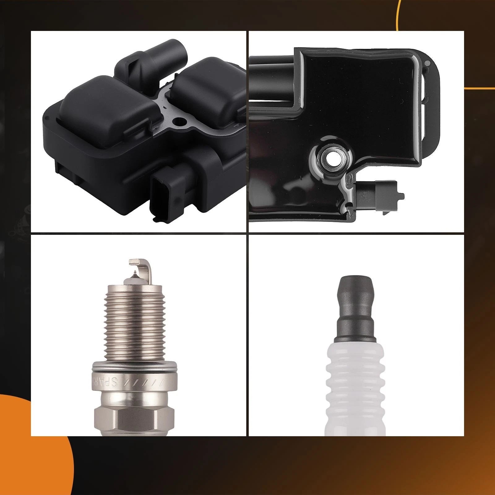 Ignition Coil Spark Plug Wire Set for Mercedes C240 C280 C320 CLK320 (2001–2005)