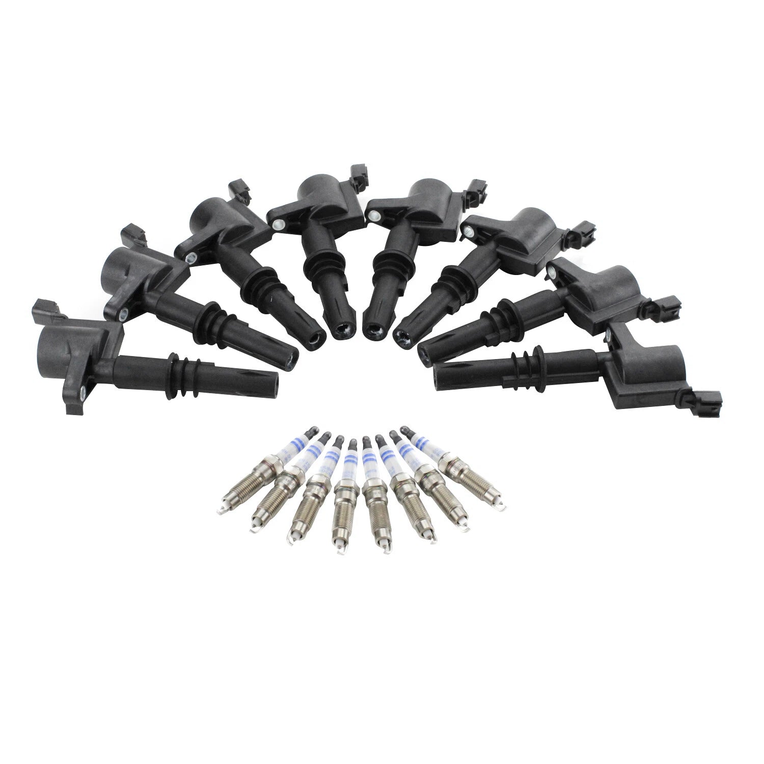 Set of 8 Ignition Coils & 8 Iridium Spark Plugs for Ford Lincoln V8