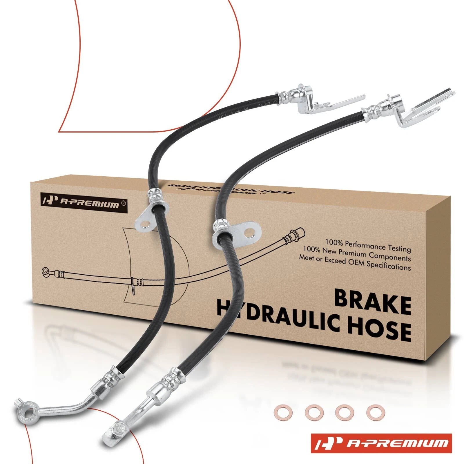 2X Front Brake Hydraulic Hose for Honda Insight (2000–2006)