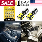 2X White LED License Plate Light Bulbs for AUXITO (194, T10)